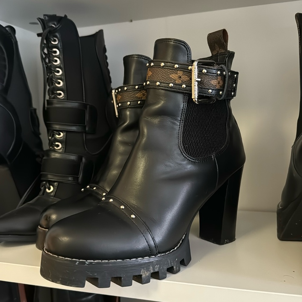 Louis Vuitton Monogrammed Combat Boot